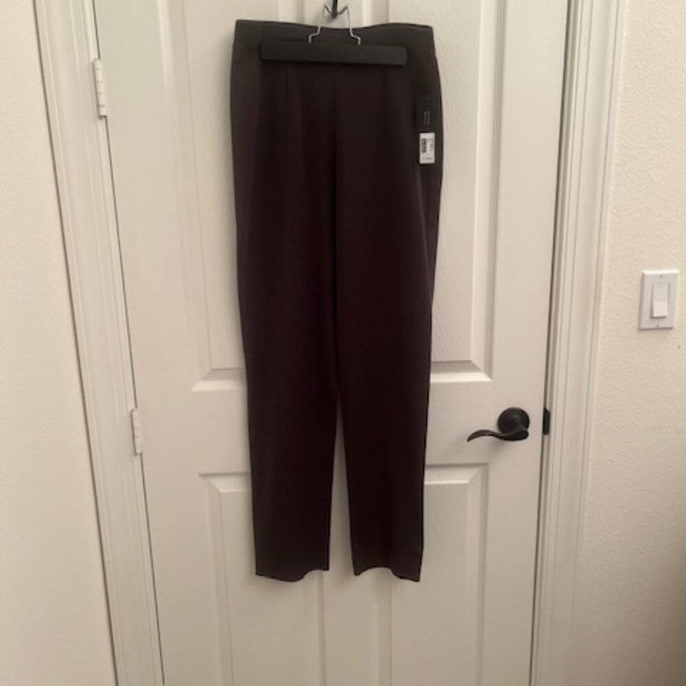 Misook Slim Slacks Brown Size XS NWT